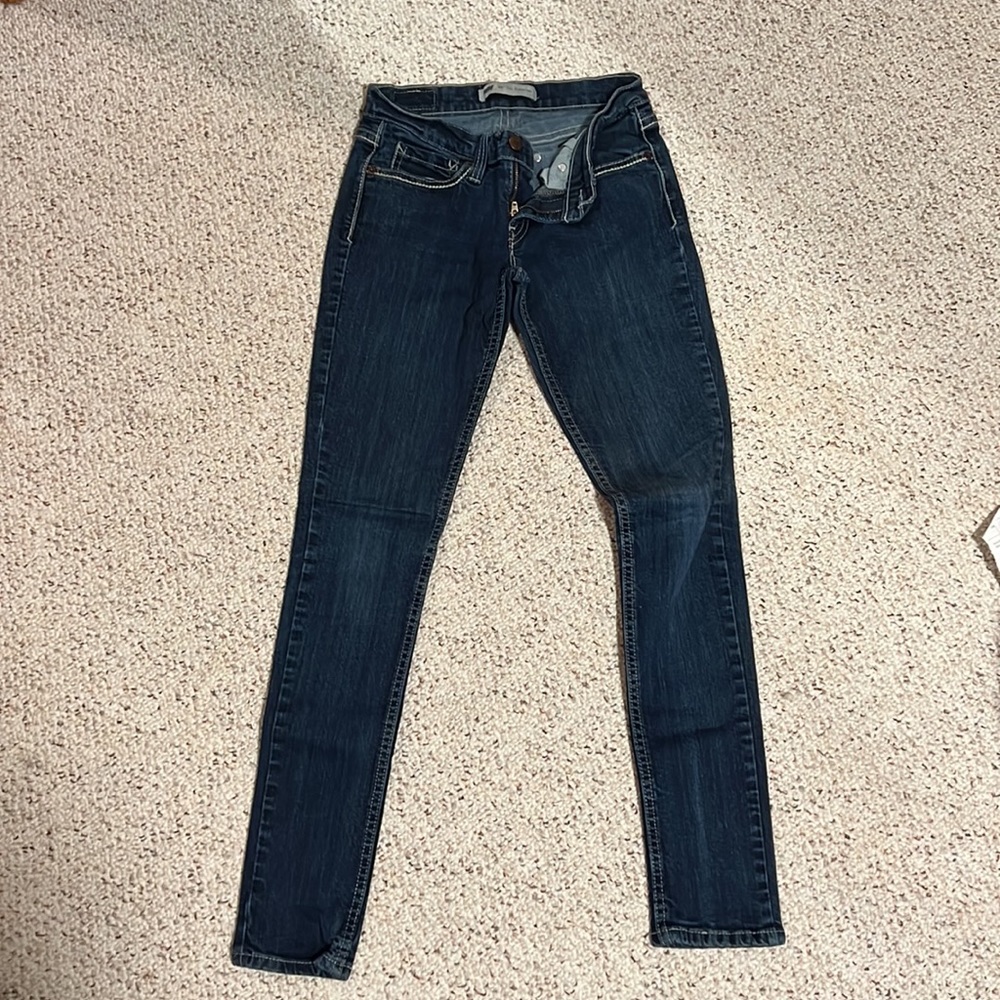 Levi’s Dark blue jeans. 524 Too super low.